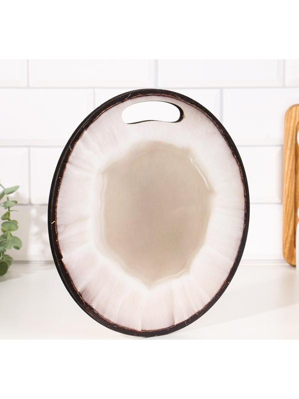 Доска разделочная и сервировочная круглая кухонная 