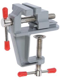 Мини-тиски алюминиевые ТУНДРА, винтовой зажим, 35 мм