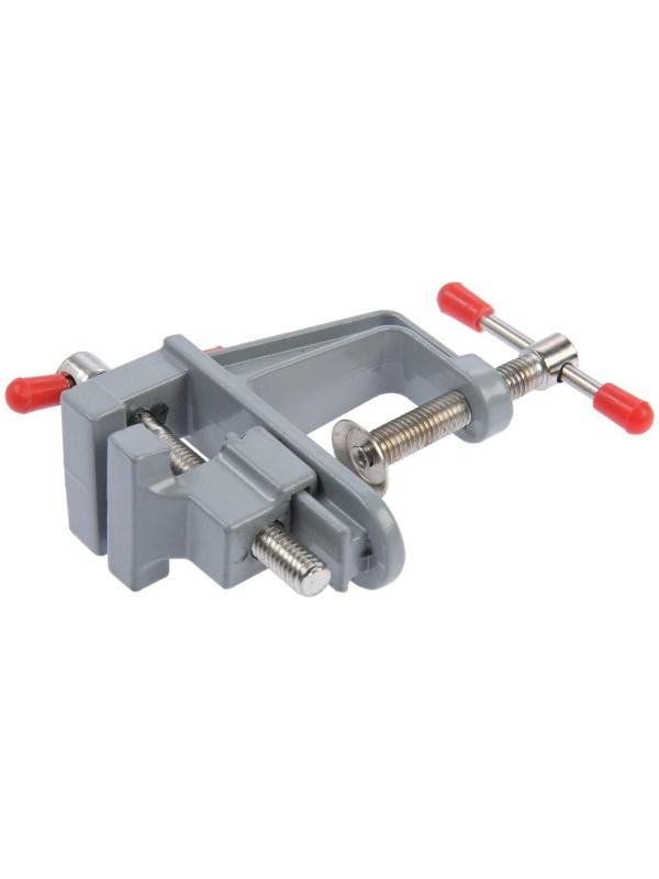 Мини-тиски алюминиевые ТУНДРА, винтовой зажим, 35 мм