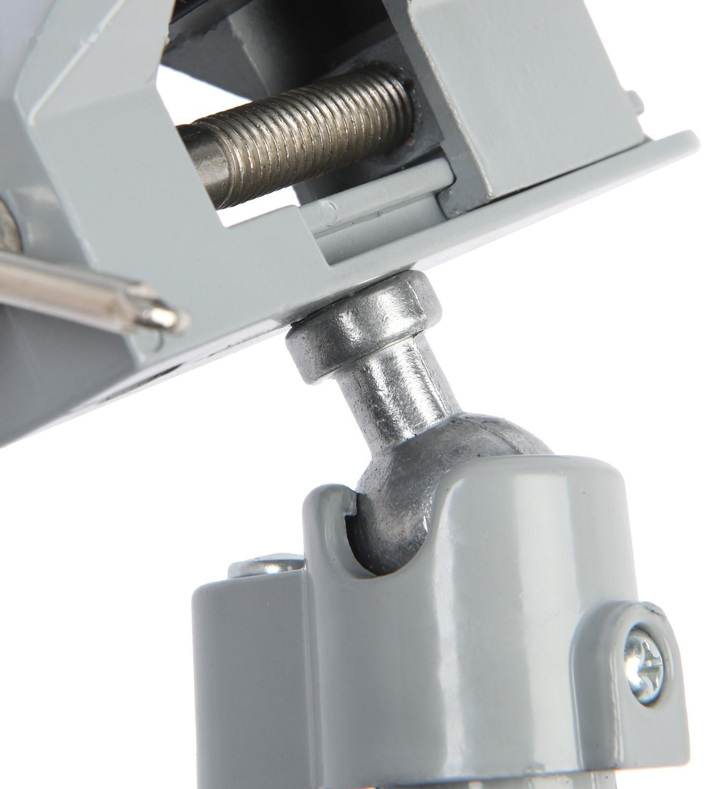 Мини-тиски алюминиевые ТУНДРА, винтовой зажим, поворотный шарнир, 75 мм