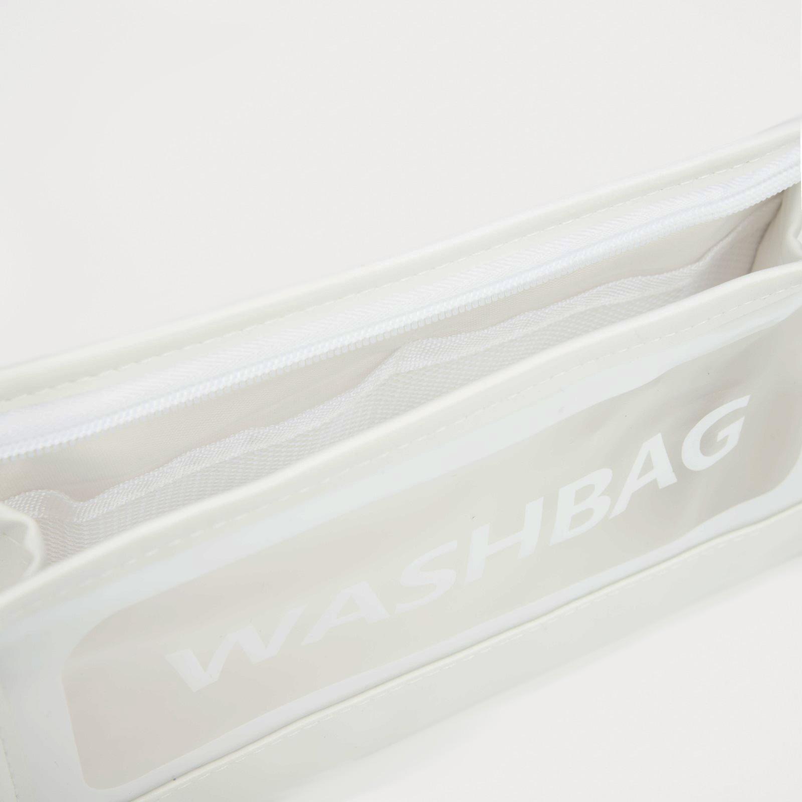 Косметичка на молнии, цвет белый