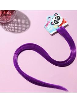 Цветная прядь на заколке «отПАНДного нового года», длина 50 см.