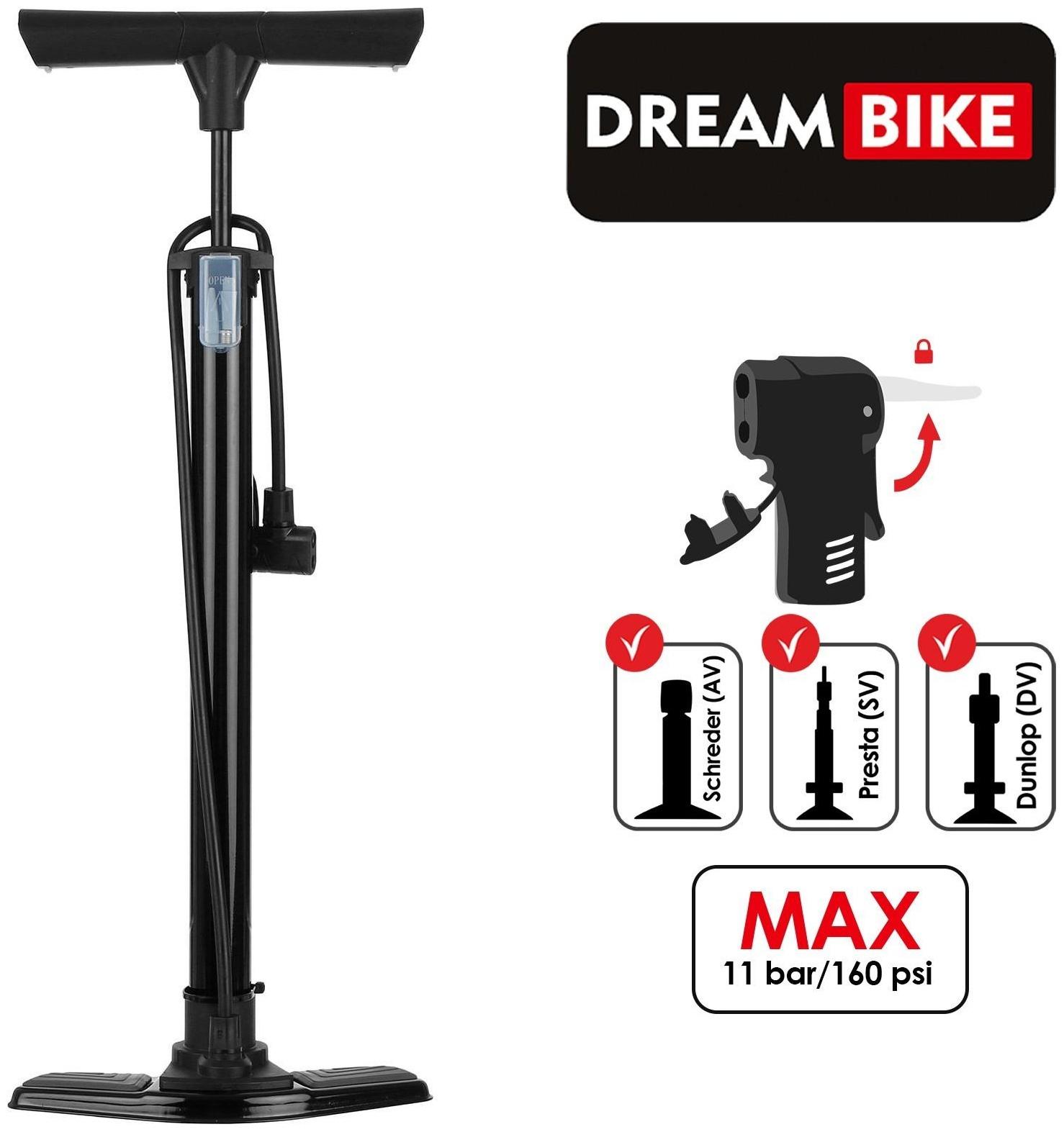 Насос велосипедный напольный Dream Bike, цвет чёрный