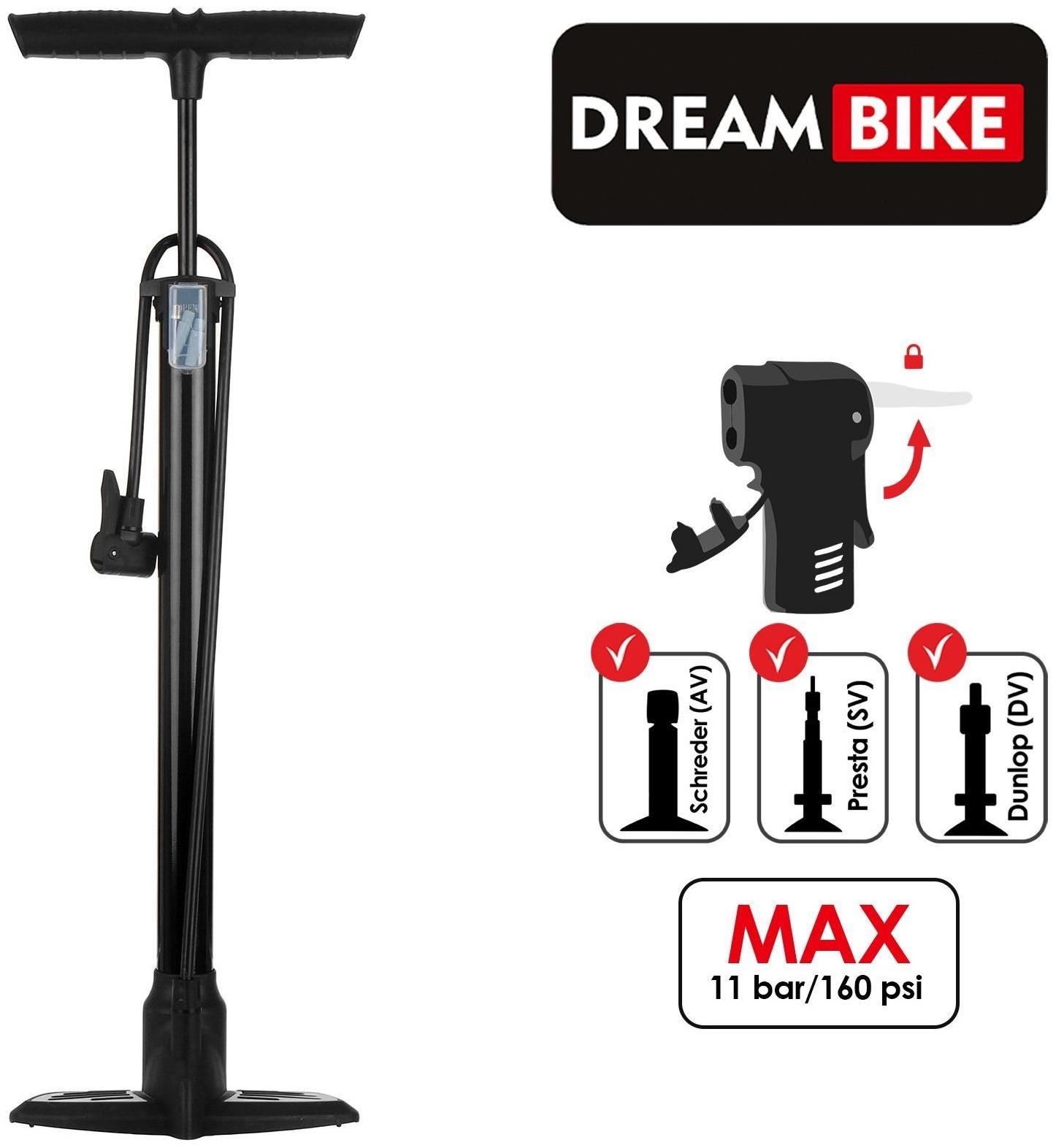 Насос велосипедный напольный Dream Bike, цвет чёрный