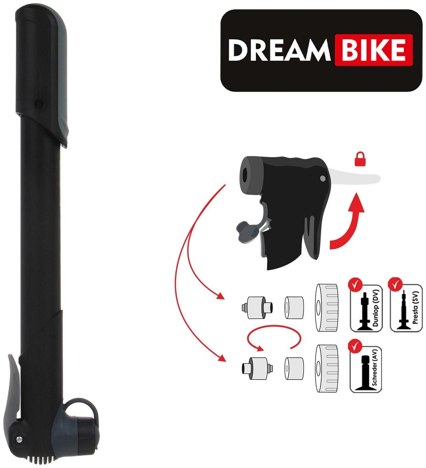 Насос ручной Dream Bike, цвет чёрный