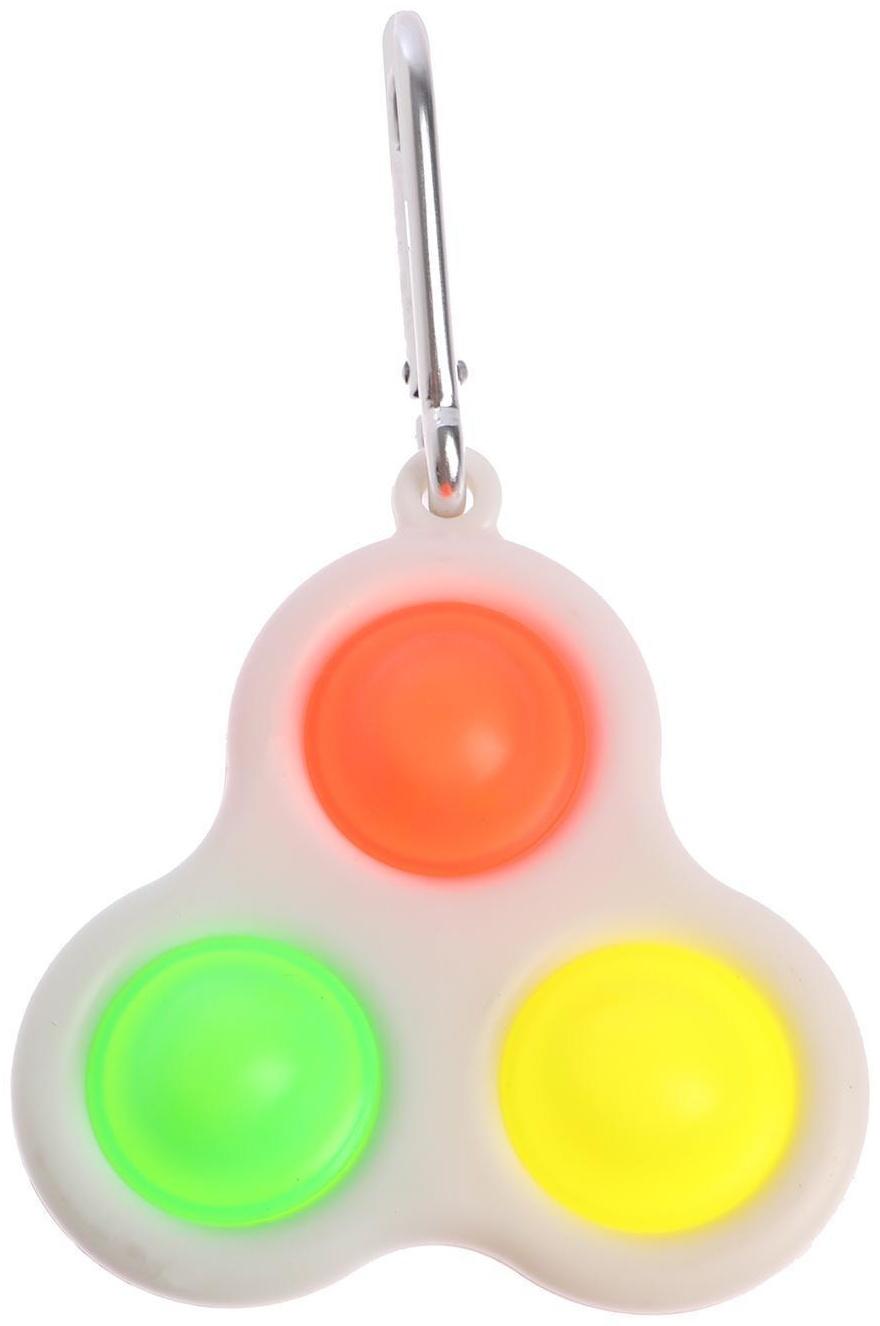 Игрушка-антистресс на карабине, симпл-димпл, МИКС