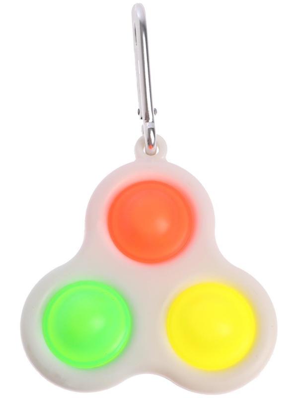 Игрушка-антистресс на карабине, симпл-димпл, МИКС