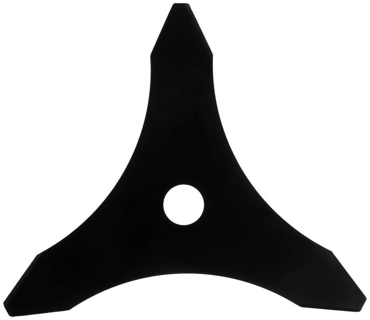 Нож для триммера ТУНДРА, трехлучевой, для густой травы, 255 х 25.4 х 1.4 мм