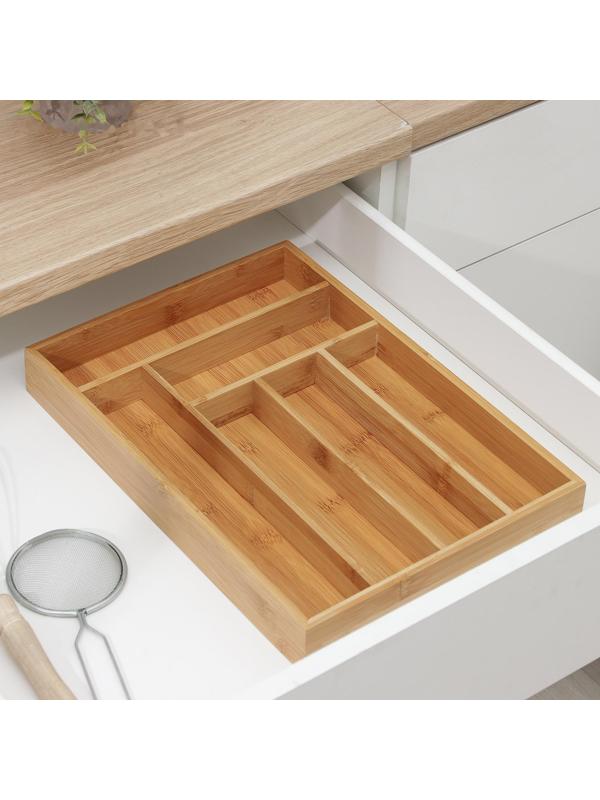 Сушилка для столовых приборов «Бамбуковый лес», 37×26×4 см, 6 ячеек