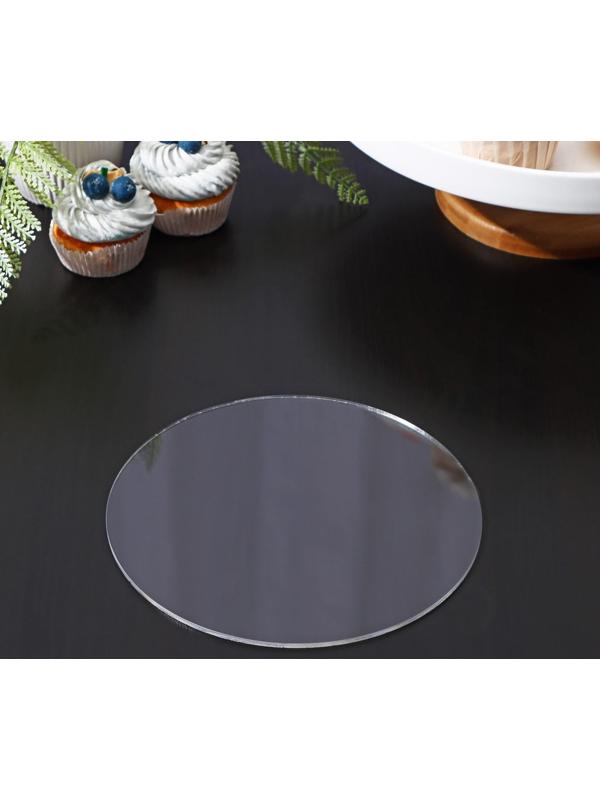 Подложка акриловая, d=20 см, h=0,3 см, цвет прозрачный