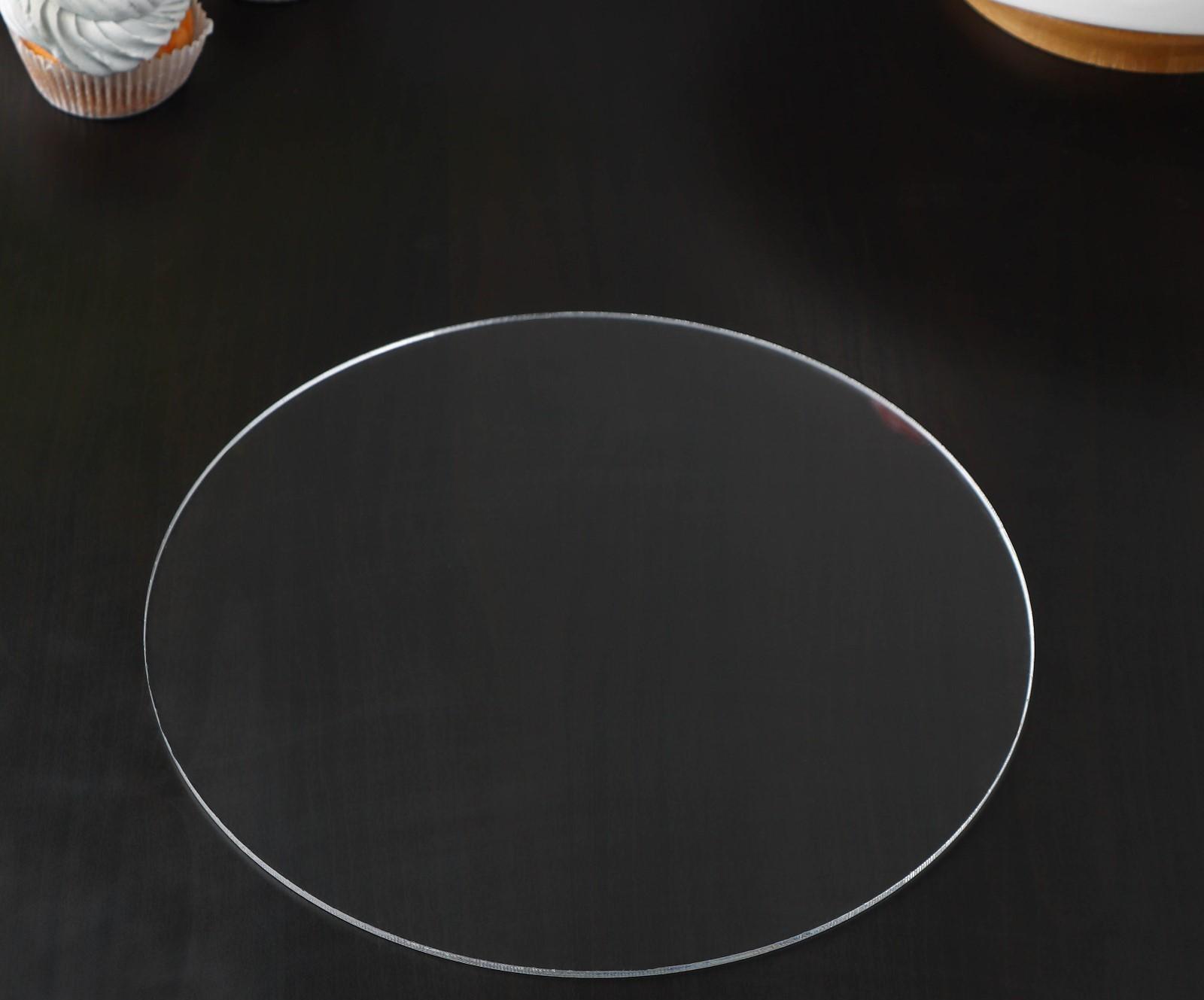 Подложка акриловая, d=26 см, h=0,3 см, цвет прозрачный