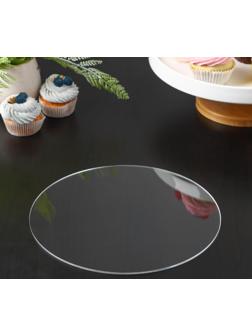 Подложка акриловая, d=26 см, h=0,3 см, цвет прозрачный