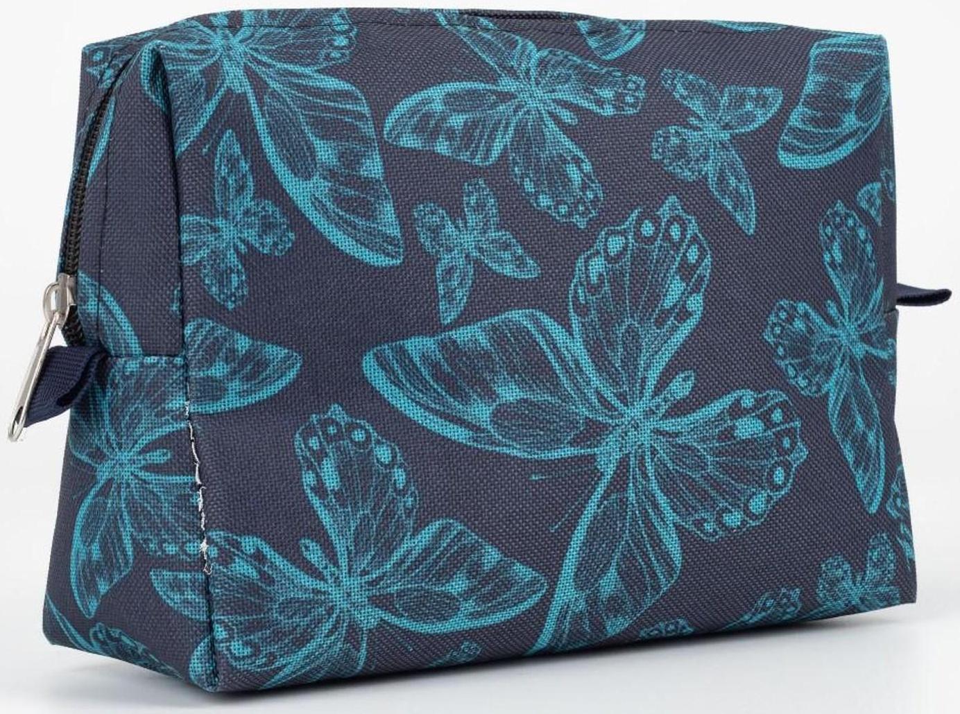 Косметичка на молнии, цвет синий