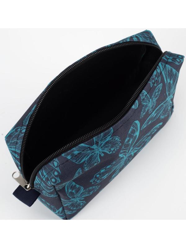 Косметичка на молнии, цвет синий