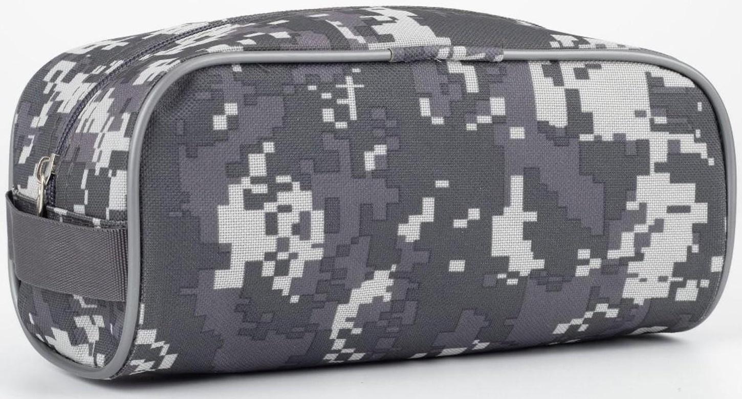 Косметичка на молнии, цвет серый