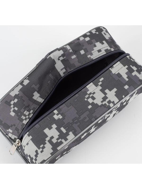 Косметичка на молнии, цвет серый