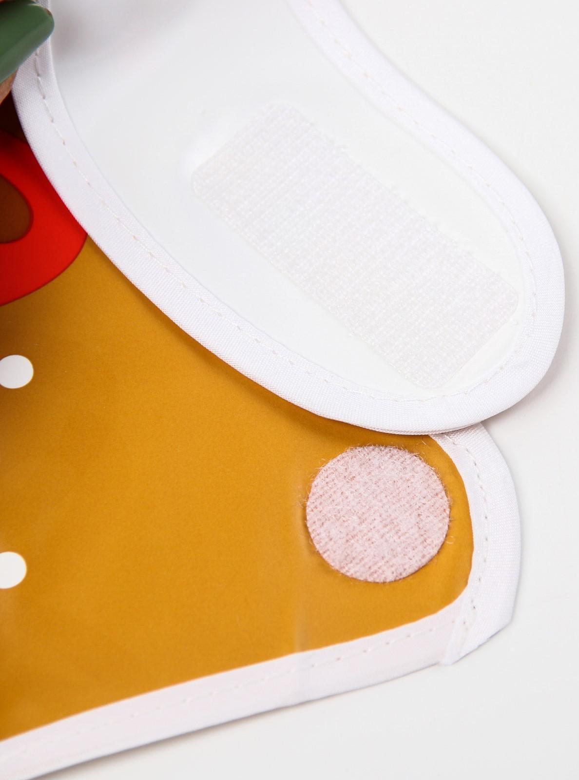 Нагрудник «Пряник» непромокаемый на липучке, новогодняя подарочная упаковка