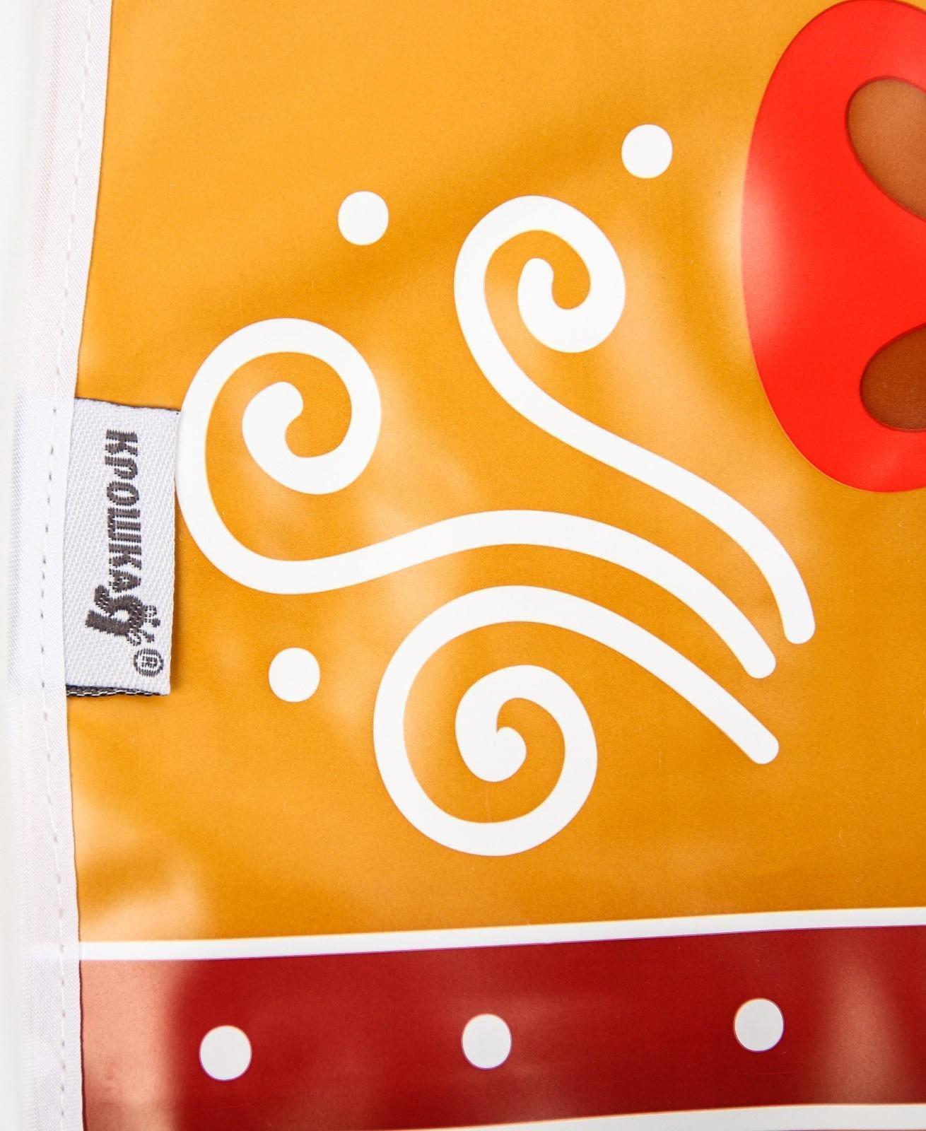 Нагрудник «Пряник» непромокаемый на липучке, новогодняя подарочная упаковка