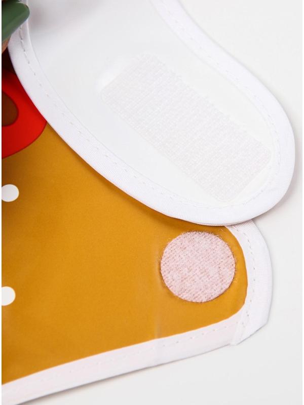 Нагрудник «Пряник» непромокаемый на липучке, новогодняя подарочная упаковка