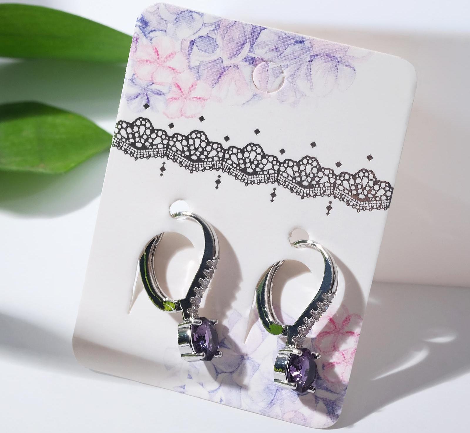 Серьги со стразами 