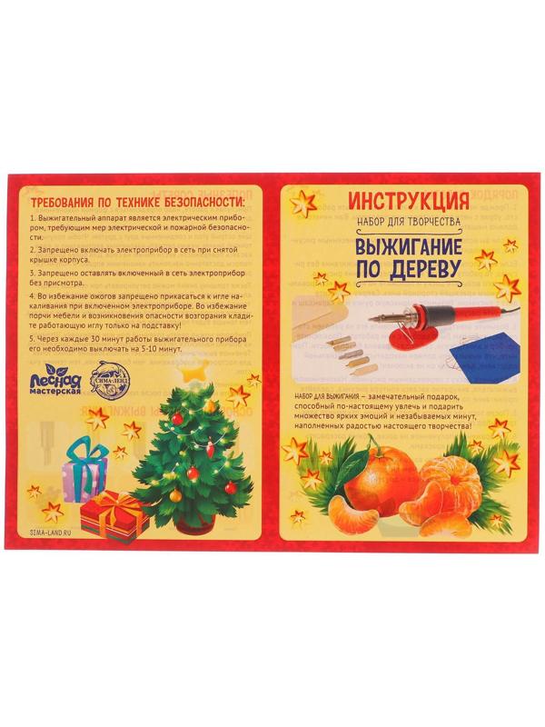 Набор для выжигания и росписи по дереву «С Новым годом!»