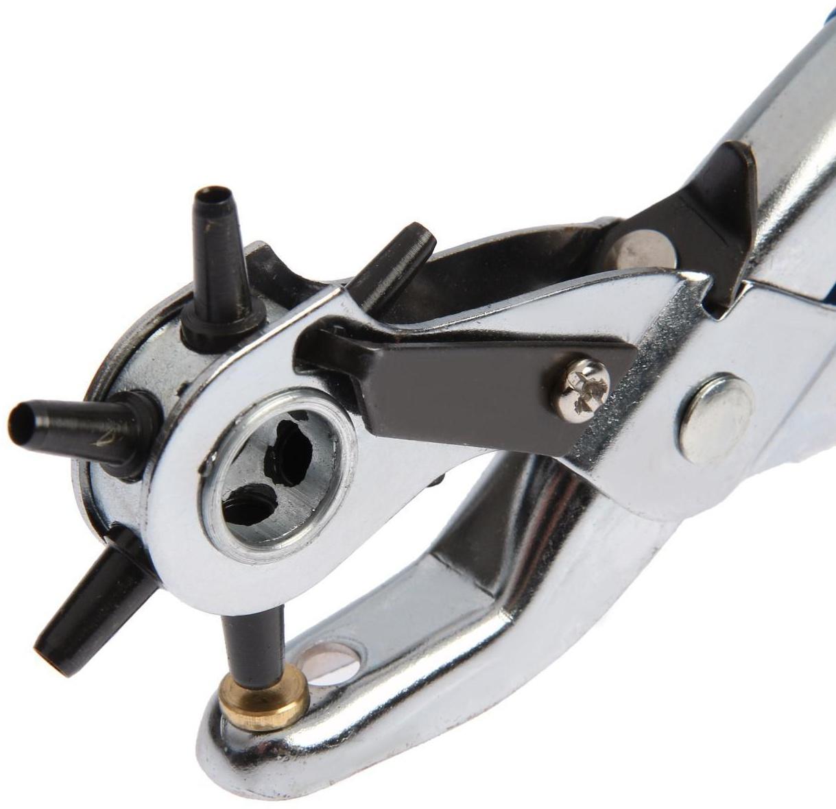 Просекатель дырокол для кожи и картона ТУНДРА, 2-2.5-3-3.5-4-4.5 мм, 225 мм