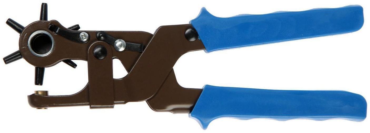 Просекатель дырокол для кожи и картона ТУНДРА, усиленный, 2-2.5-3-3.5-4-4.5 мм, 235 мм