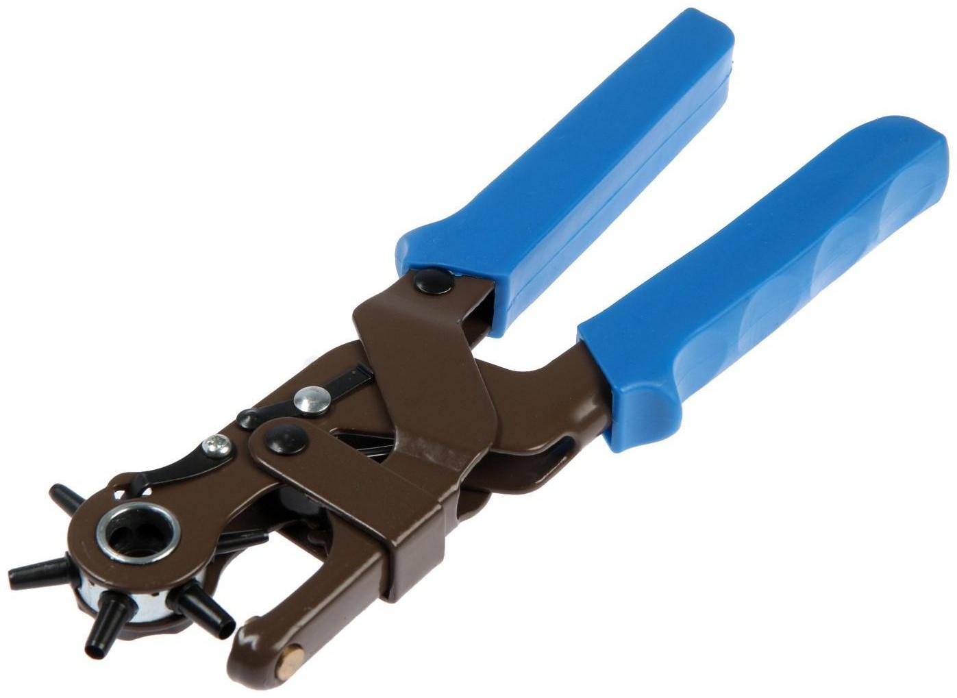 Просекатель дырокол для кожи и картона ТУНДРА, усиленный, 2-2.5-3-3.5-4-4.5 мм, 235 мм