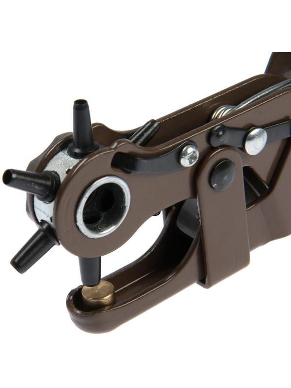 Просекатель дырокол для кожи и картона ТУНДРА, усиленный, 2-2.5-3-3.5-4-4.5 мм, 235 мм