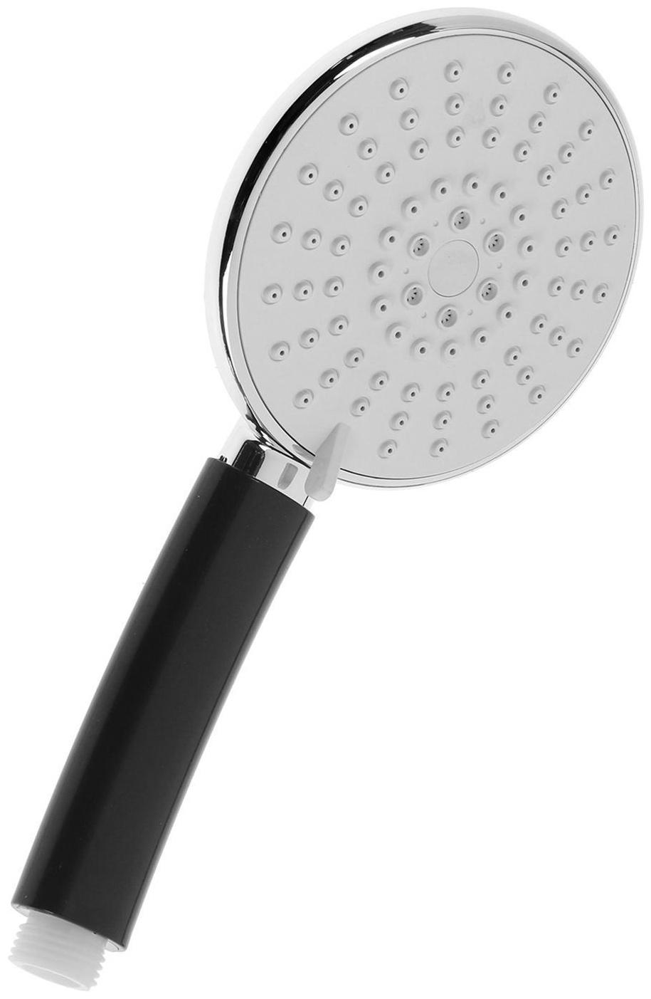 Набор для душа ZEIN Z0405, шланг 150 см, держатель, лейка 5 режимов, черн.ручка, хром