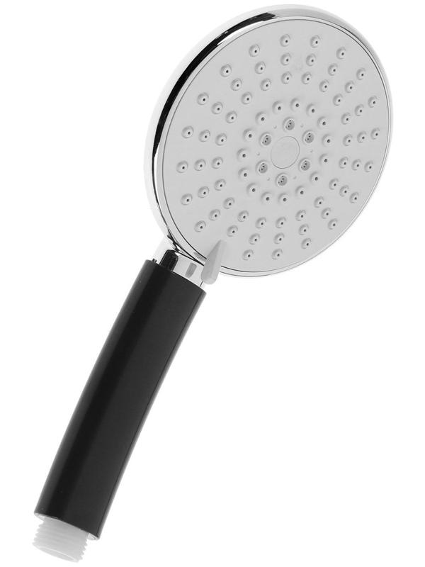 Набор для душа ZEIN Z0405, шланг 150 см, держатель, лейка 5 режимов, черн.ручка, хром