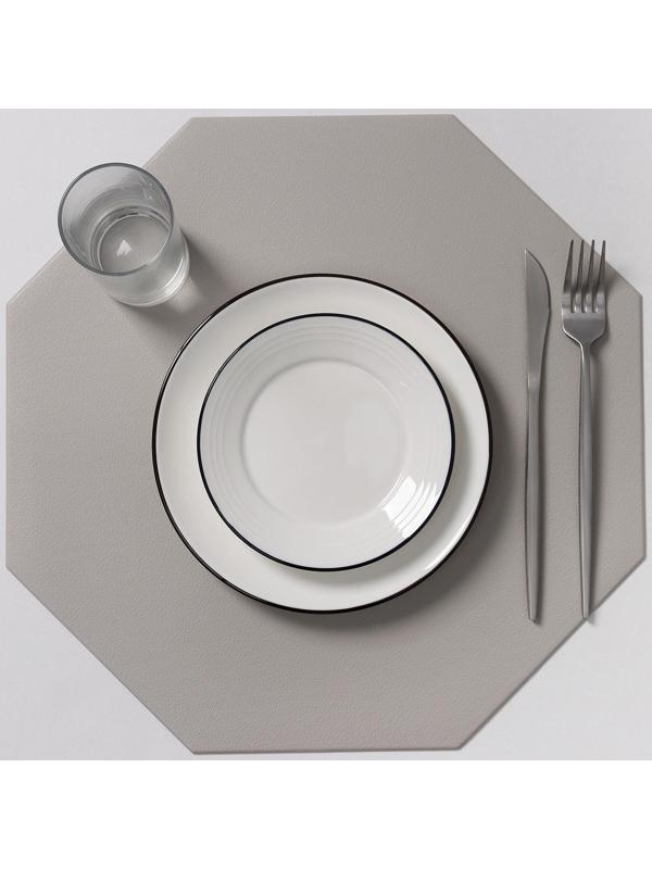 Салфетка сервировочная на стол «Тэм», 38×38 см, цвет серый