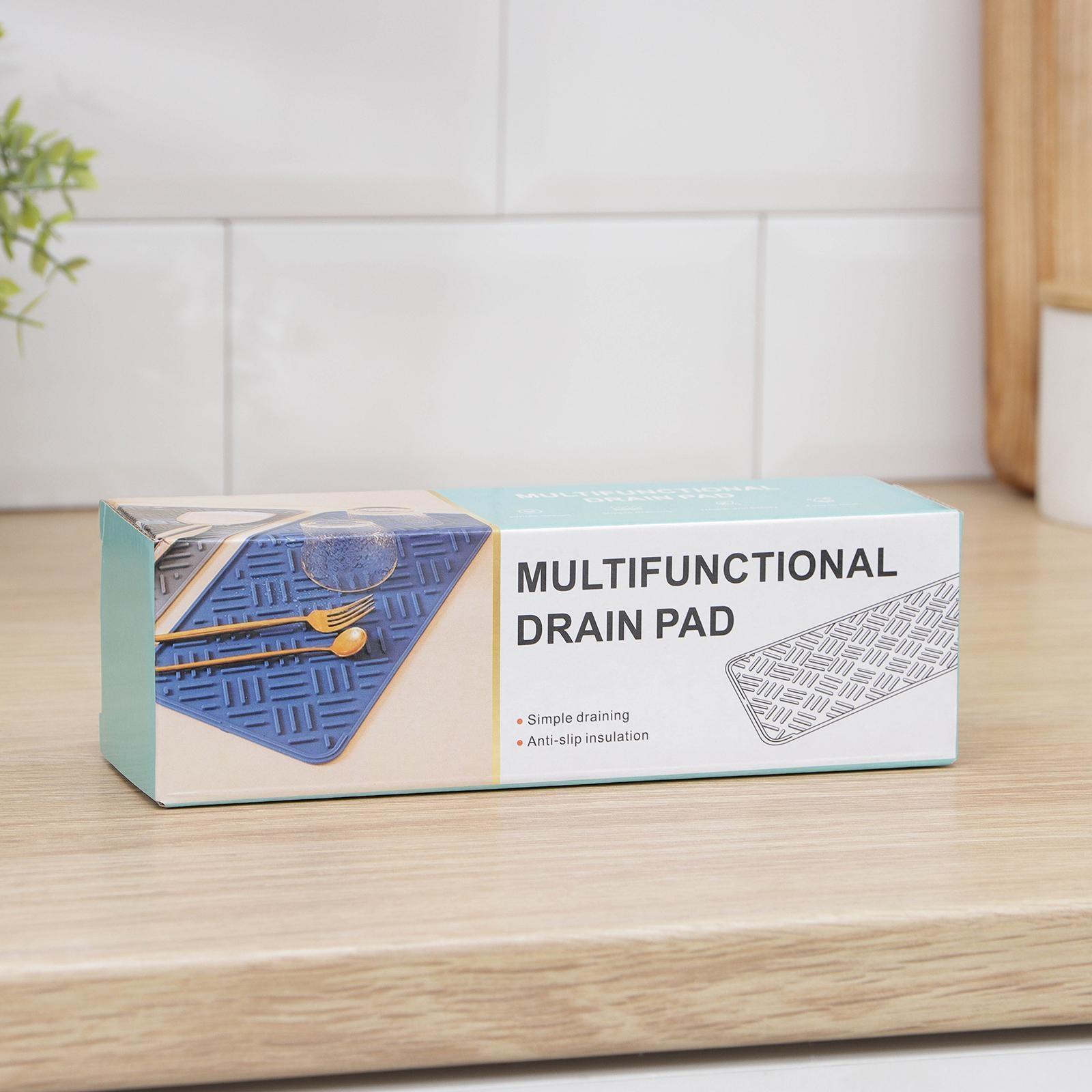 Коврик для сушки посуды, 20×45 см, силикон, цвет МИКС