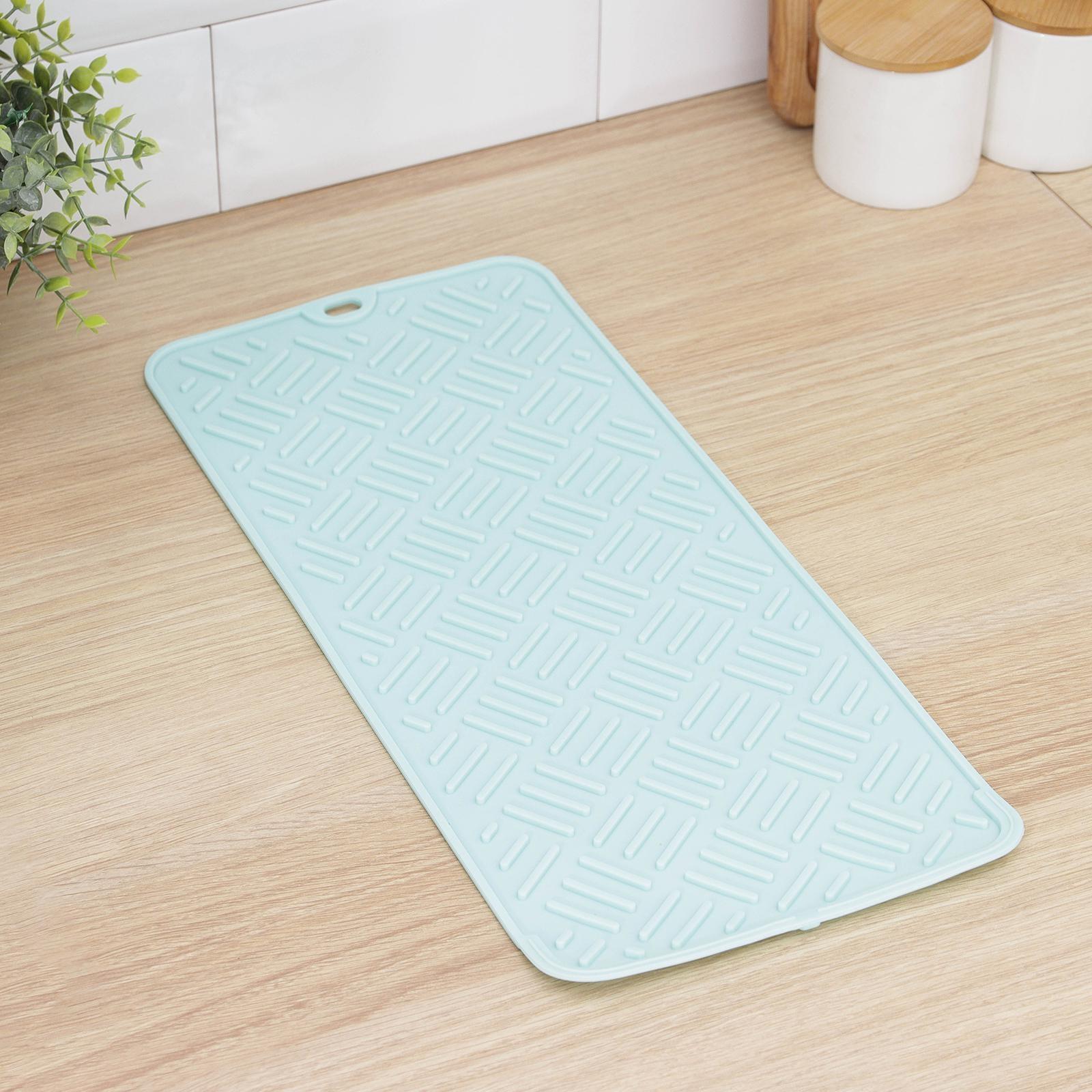 Коврик для сушки посуды, 20×45 см, силикон, цвет МИКС