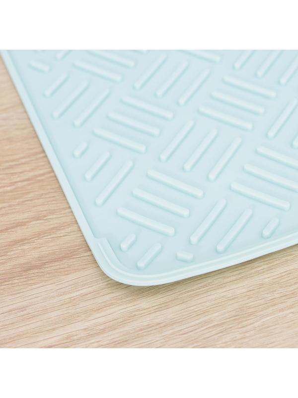 Коврик для сушки посуды, 20×45 см, силикон, цвет МИКС