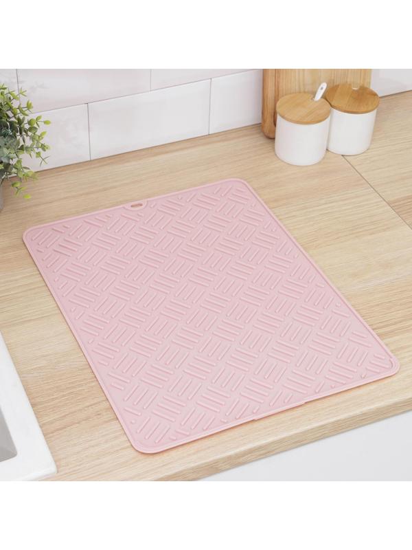 Коврик для сушки посуды, 35×45 см, силикон, цвет МИКС