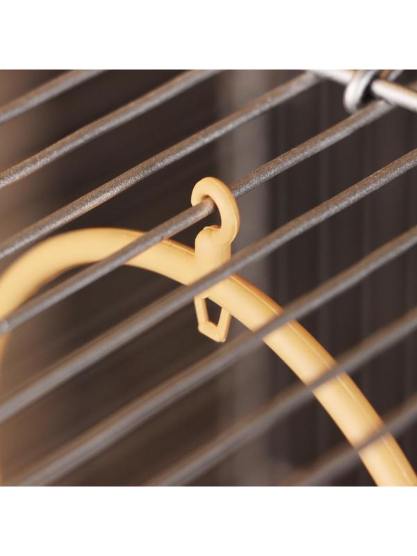 Качели для птиц круглые d 11,5 см, с колокольчиком, бежевые