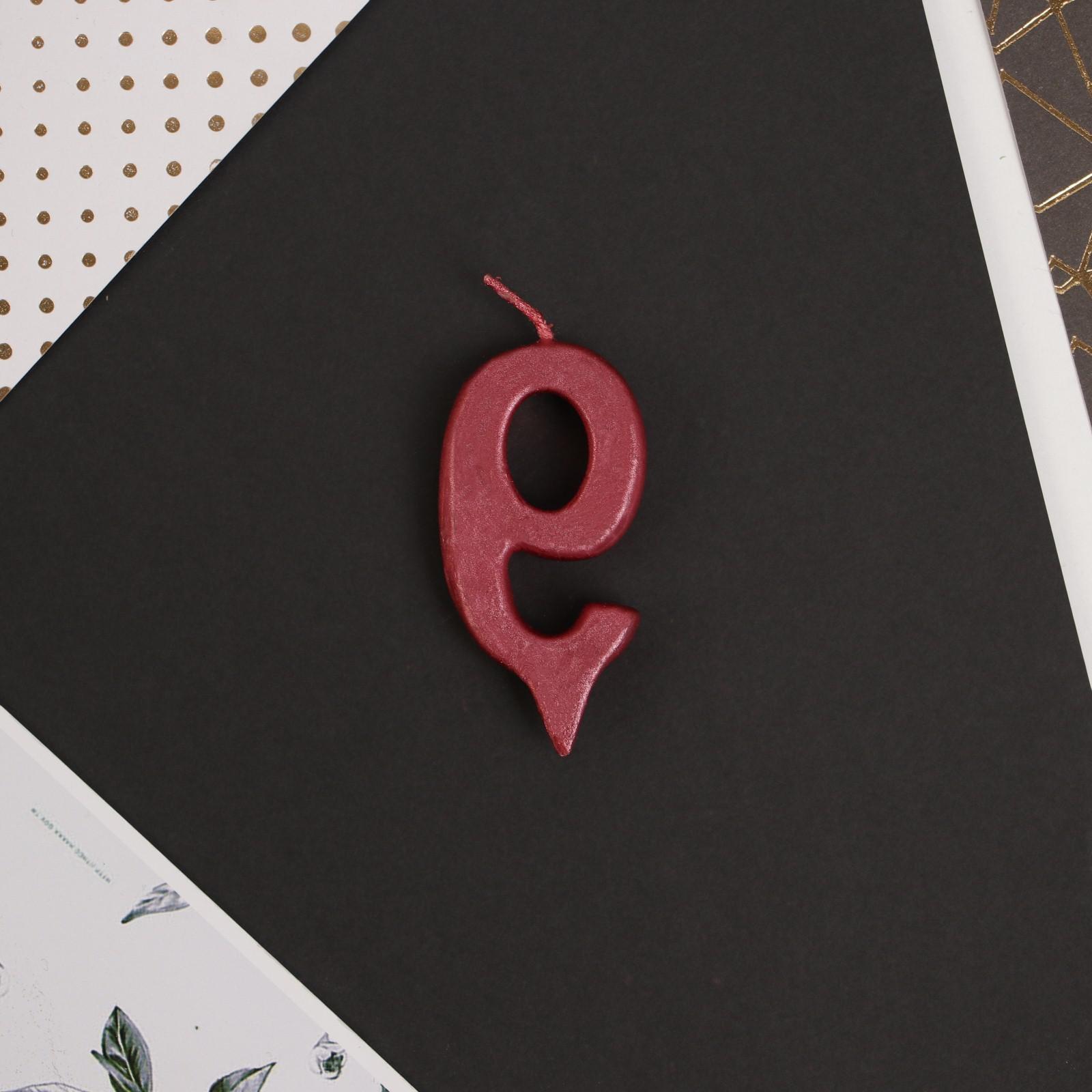 Свеча-цифра в торт «9», красная