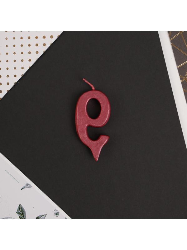 Свеча-цифра в торт «9», красная