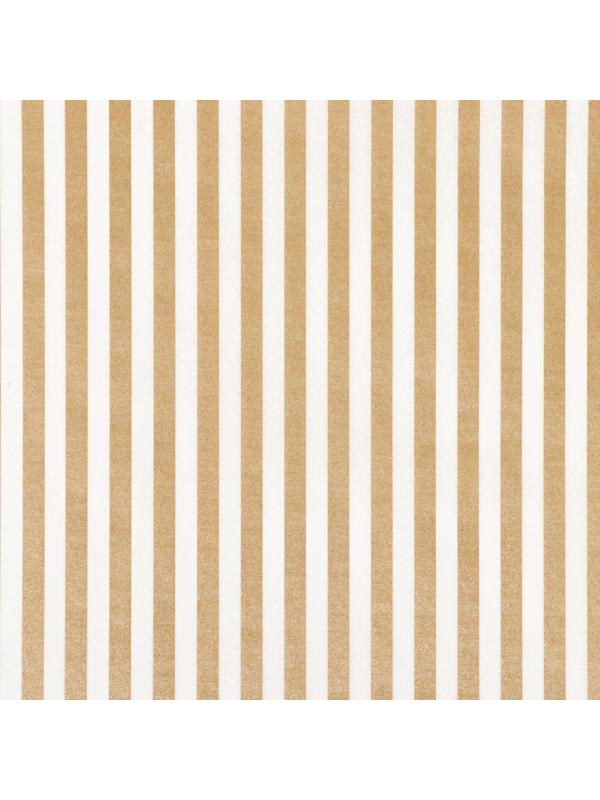 Бумага силиконизированная «Полоски», золотые, для выпечки, 0,38 х 5 м