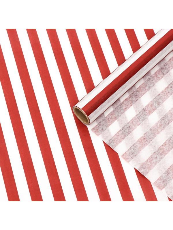 Бумага силиконизированная «Полоски», бордовые, для выпечки, 0,38 х 5 м