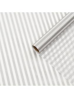 Бумага силиконизированная «Полоски», серебряные, для выпечки, 0,38 х 5 м