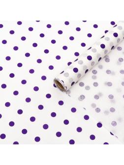 Бумага силиконизированная «Горох», фиолетовый, для выпечки, 0,38 х 5 м