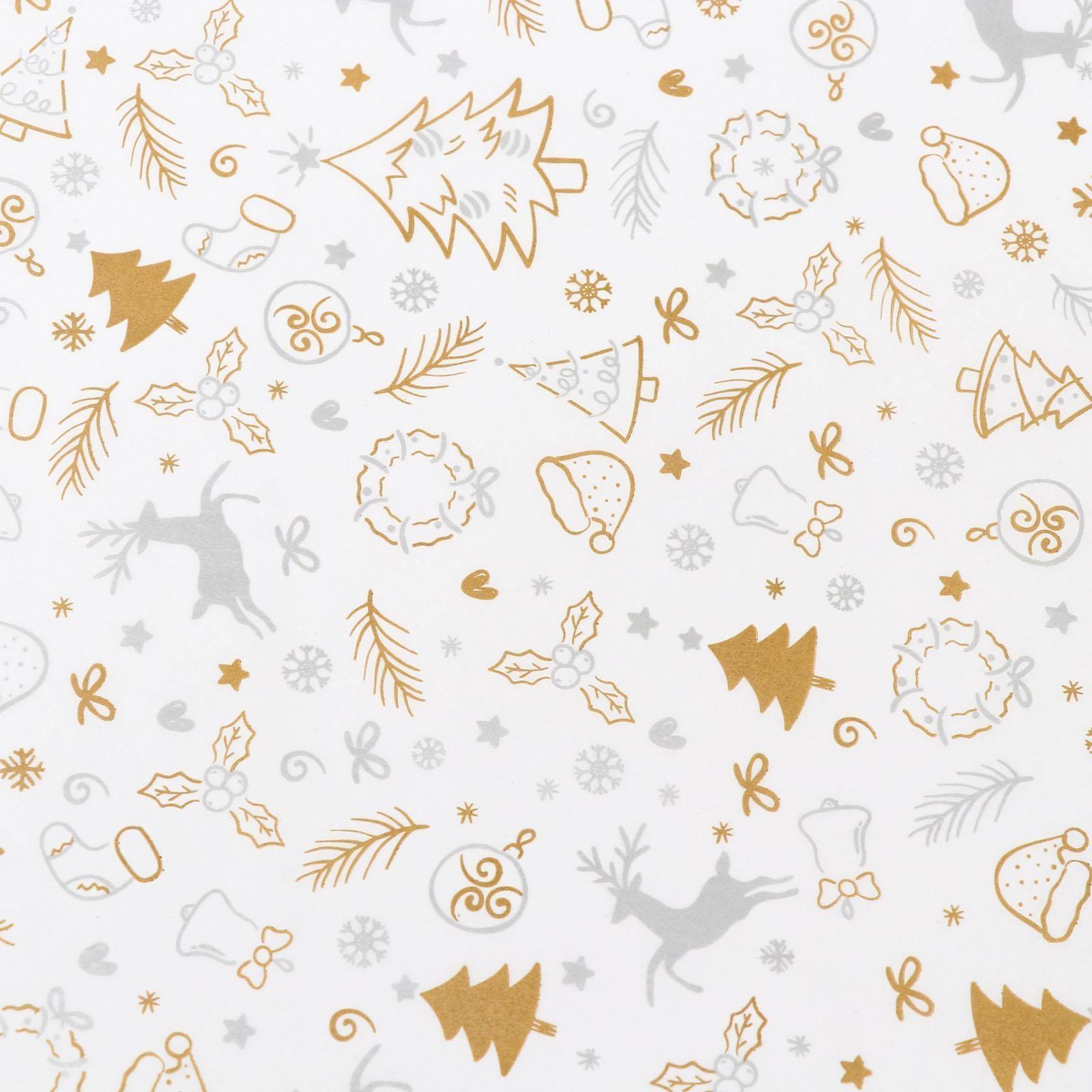 Бумага силиконизированная «Олень», серебряный, 0,38 х 5 м