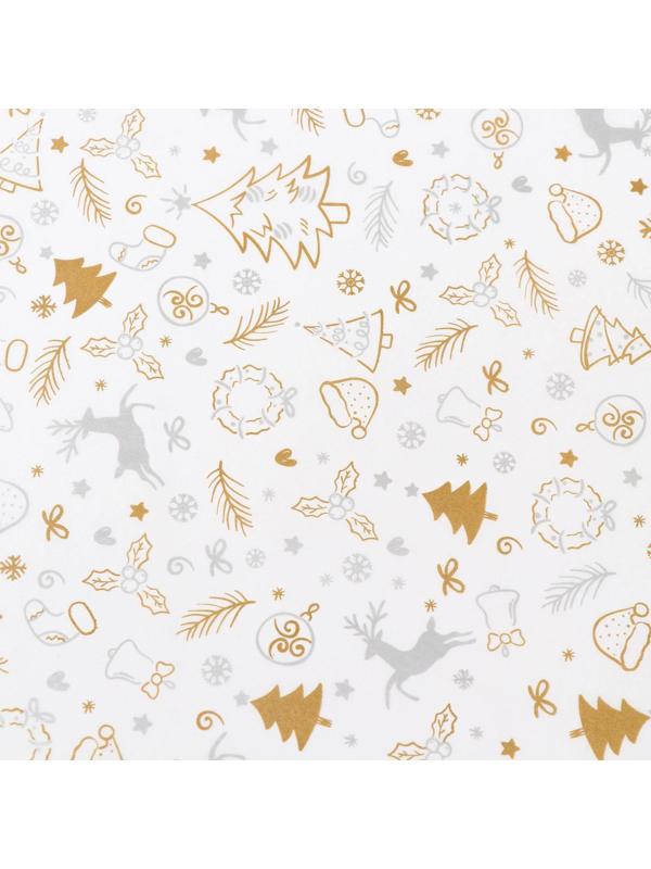 Бумага силиконизированная «Олень», серебряный, 0,38 х 5 м