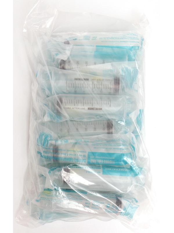 Шприц 3-компонентный одноразовый стерильный 50 мл, с иглой 0,9 х 0,38