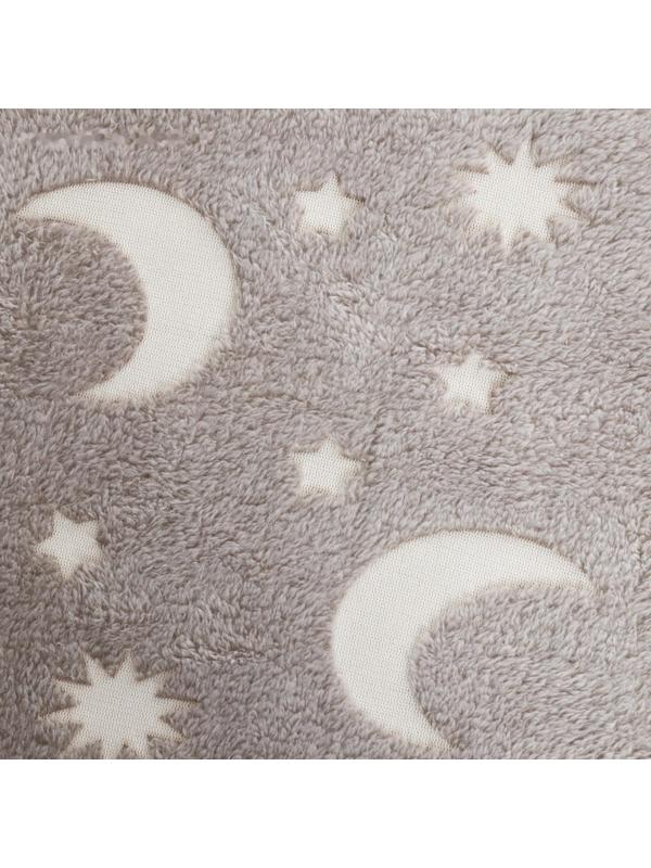 Плед светящийся в темноте Этель «Луна» 200*220 см,100% п/э, корал-флис