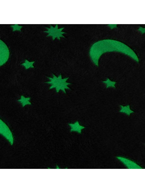 Плед светящийся в темноте Этель «Луна» 200*220 см,100% п/э, корал-флис