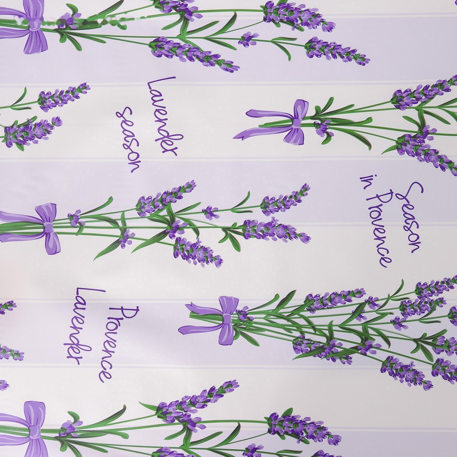 Клеёнка столовая на тканевой основе Доляна «Лаванда», рулон 20 метров, ширина 137 см