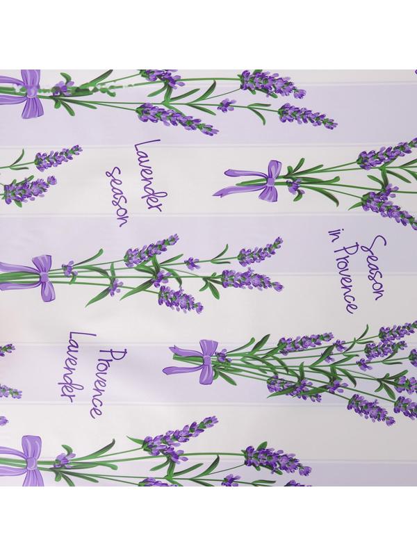 Клеёнка столовая на тканевой основе Доляна «Лаванда», рулон 20 метров, ширина 137 см